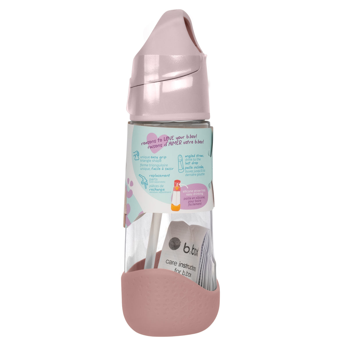 b.box Tritan Drink Bottle 600ml- Blush Crush