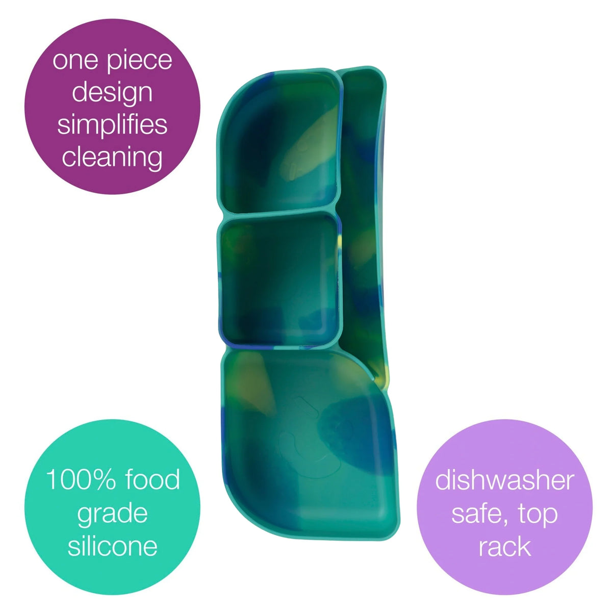 b.box Silicone Bento Tray Lunchbox - Electric Jungle