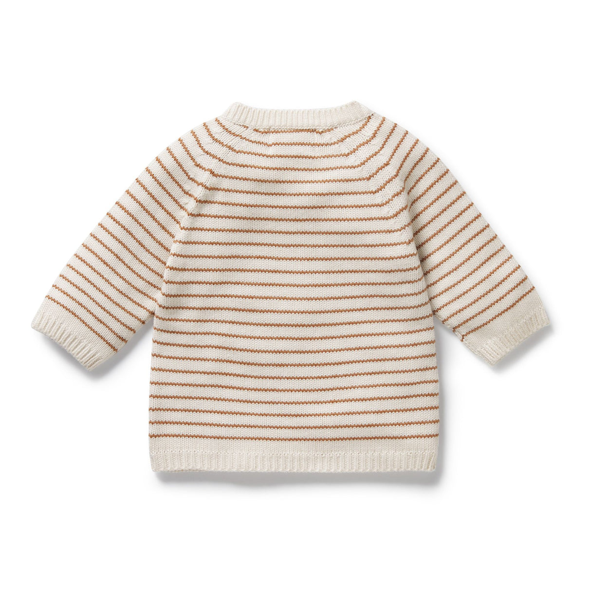 Wilson + Frenchy Organic Knitted Kimono Cardigan - Cinnamon Stripe