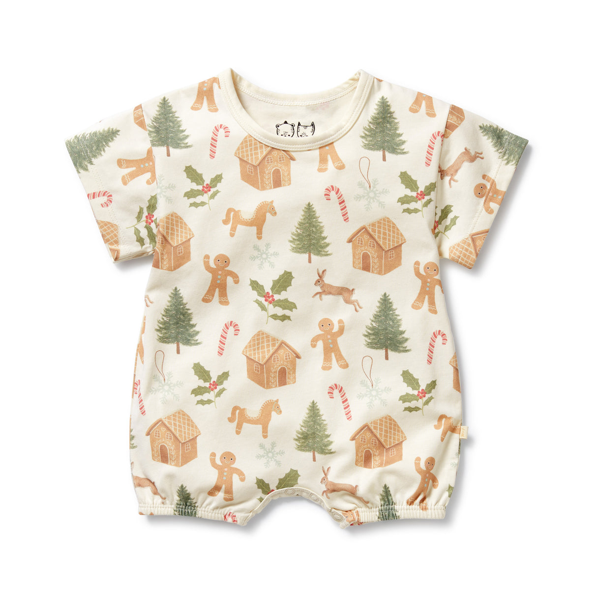 Wilson + Frenchy Holly Jolly Magic Organic Growsuit