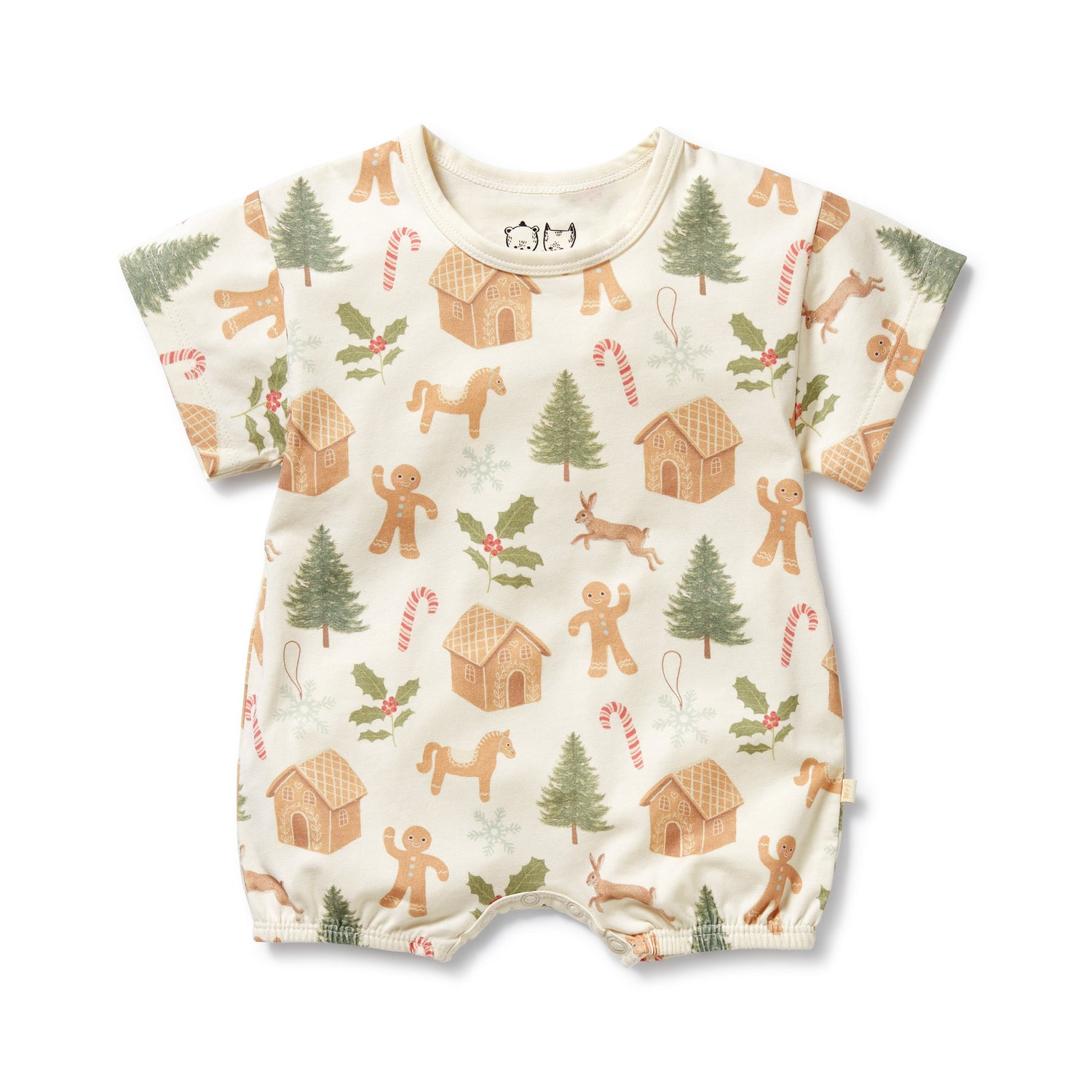 Wilson + Frenchy Holly Jolly Magic Organic Growsuit