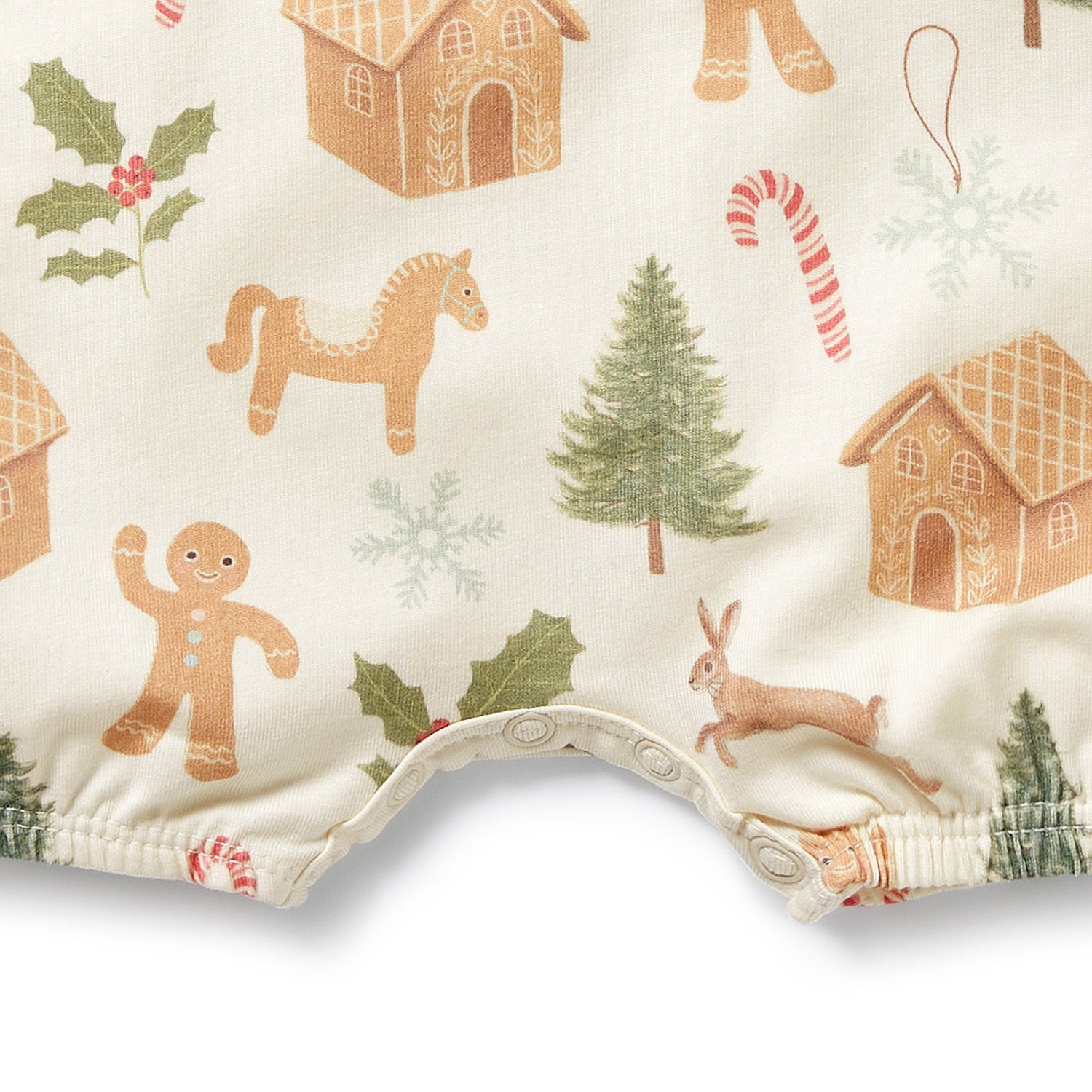 Wilson + Frenchy Holly Jolly Magic Organic Growsuit