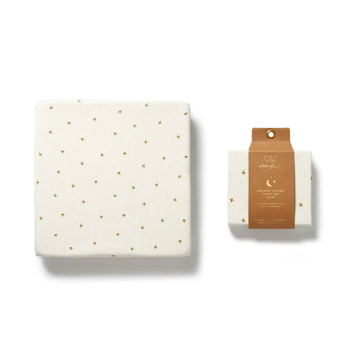 Wilson + Frenchy Bee Mine Organic Cot Sheet