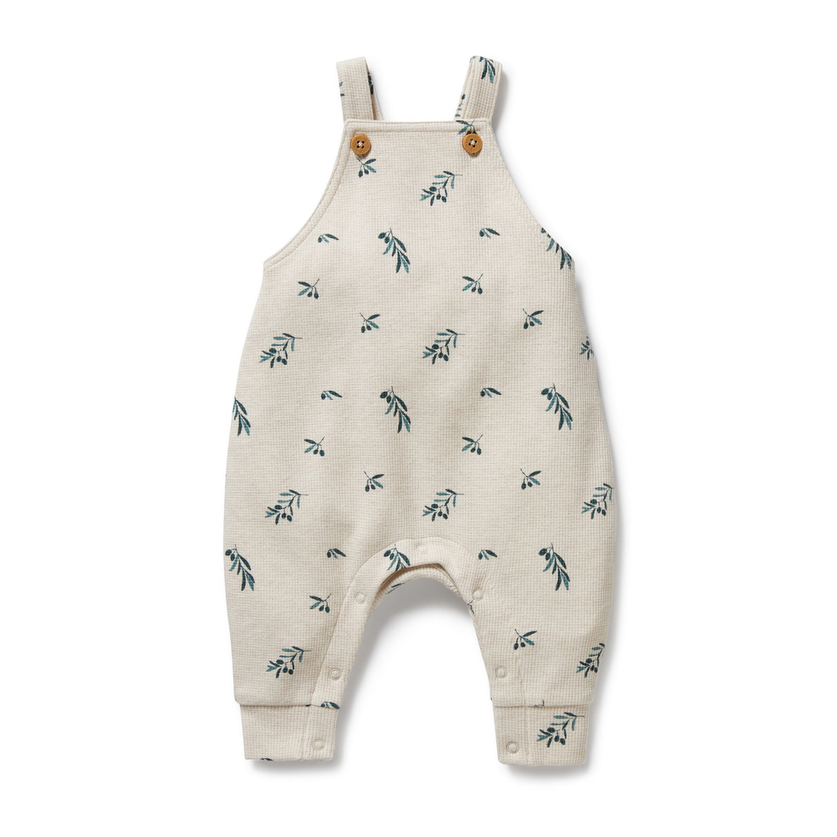 Wilson + Frenchy Organic Cotton Wattle Overalls - Little Olive
