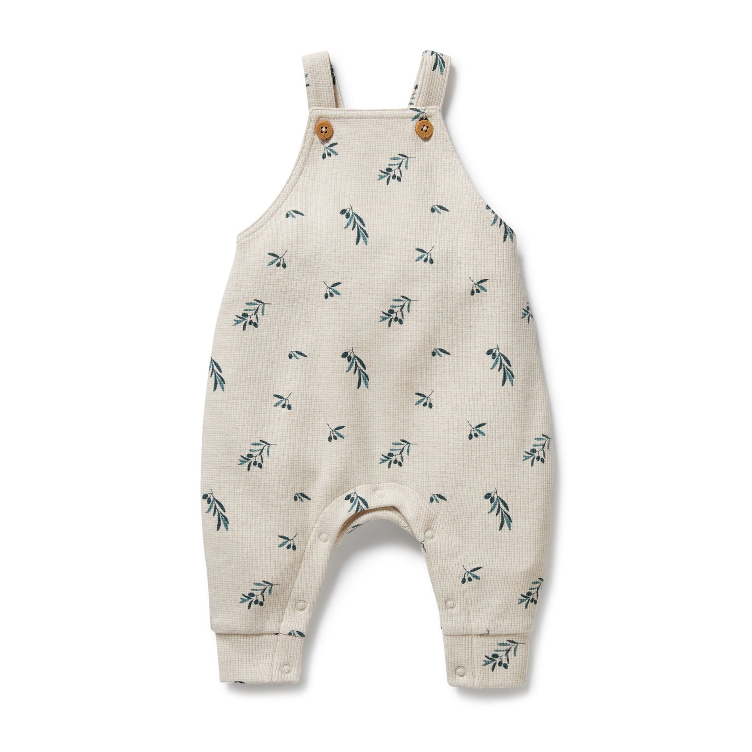 Wilson + Frenchy Organic Cotton Wattle Overalls - Little Olive