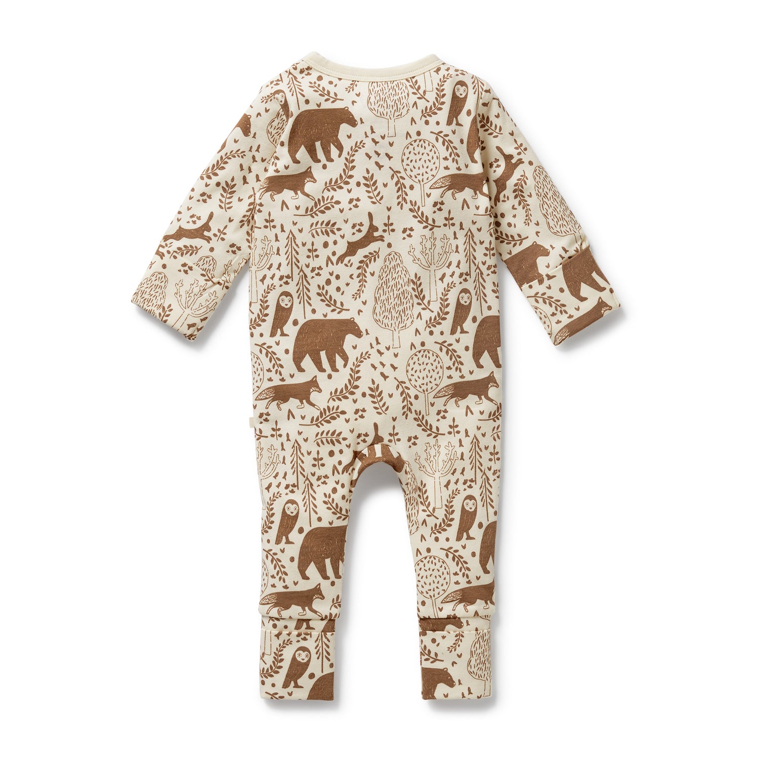 Wilson + Frenchy Organic Cotton Jersey Zipsuit - Winter Forest