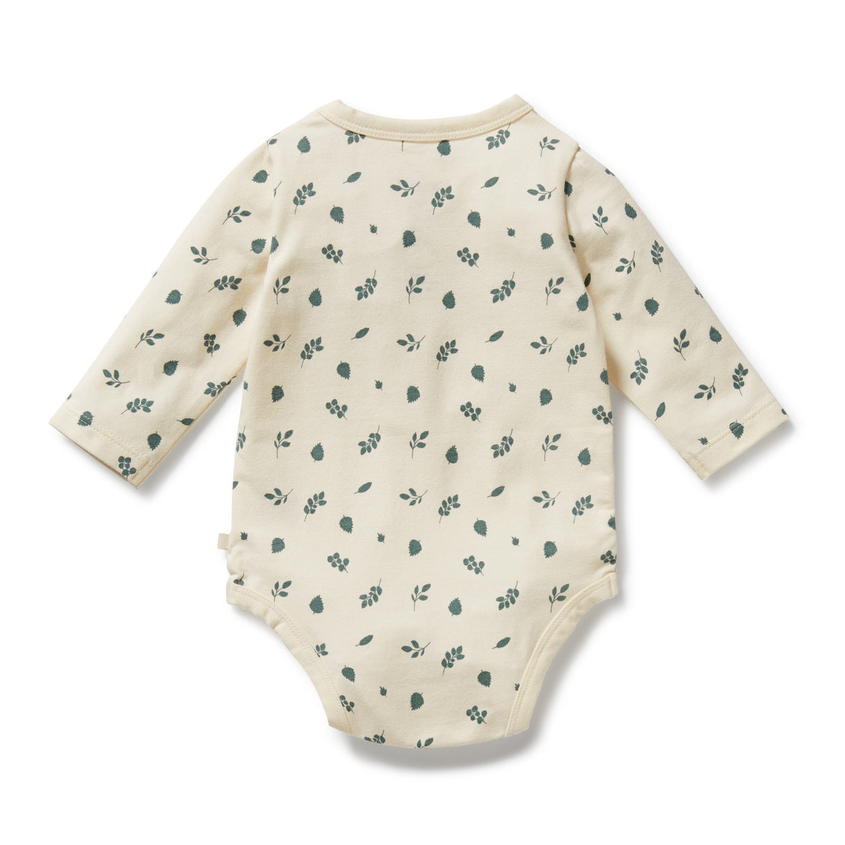 Wilson + Frenchy Organic Cotton Jersey Long Sleeved Bodysuit - Twilight Leaf
