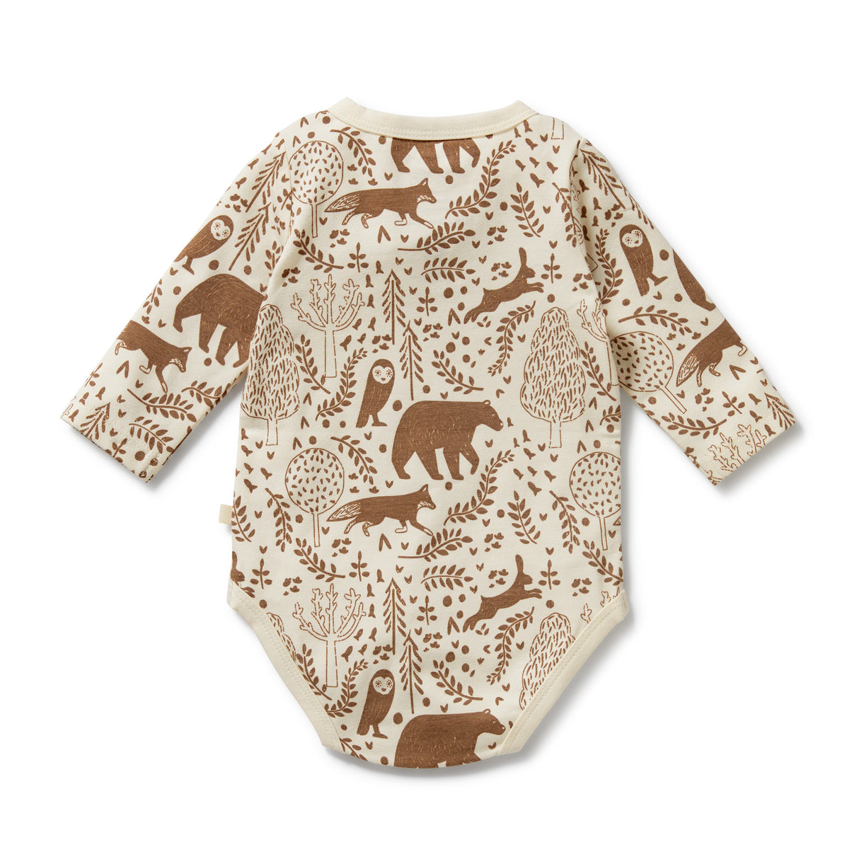 Wilson + Frenchy Organic Cotton Jersey Long Sleeved Bodysuit - Winter Forest