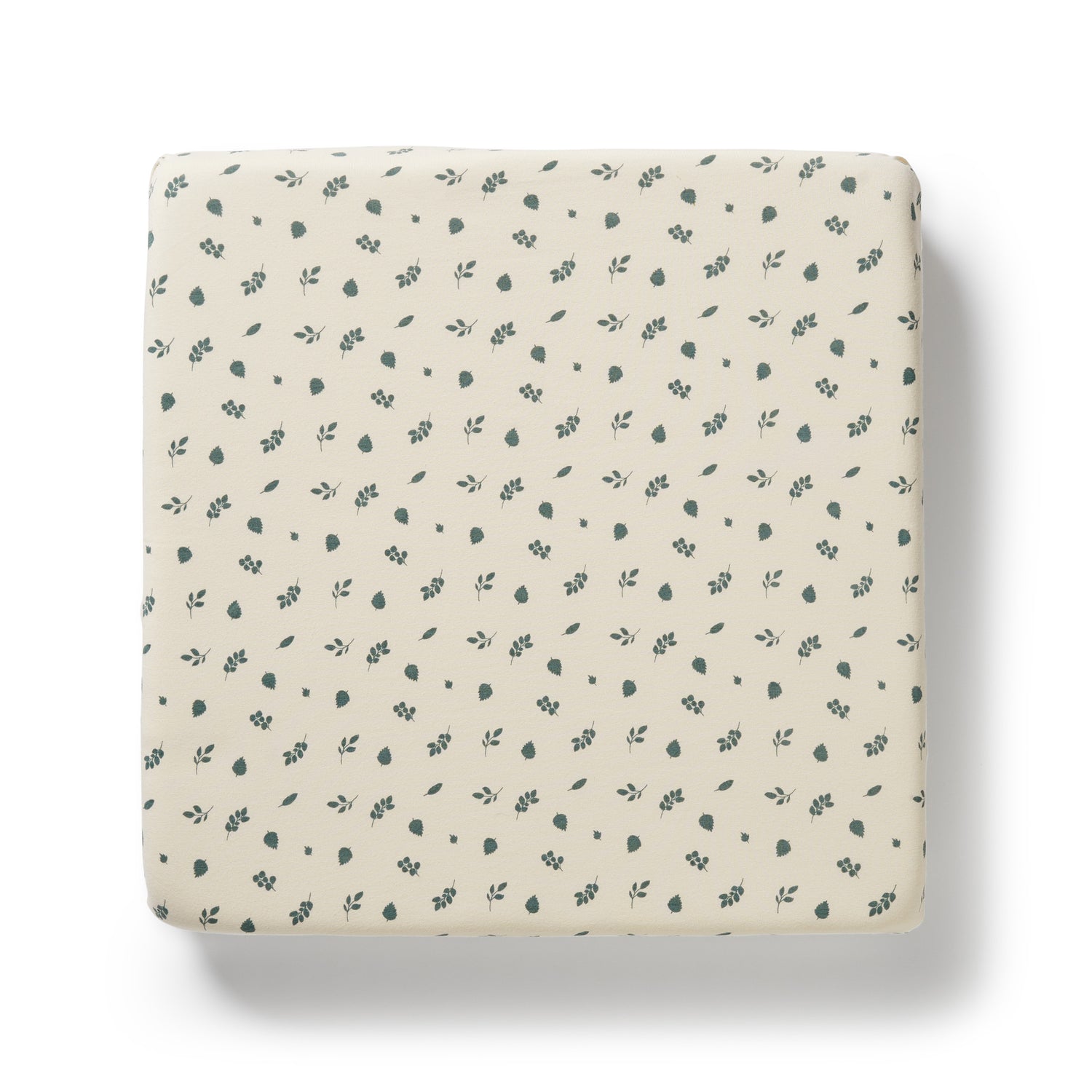 Wilson + Frenchy Organic Cotton Jersey Fitted Cot Sheet - Twilight Leaf