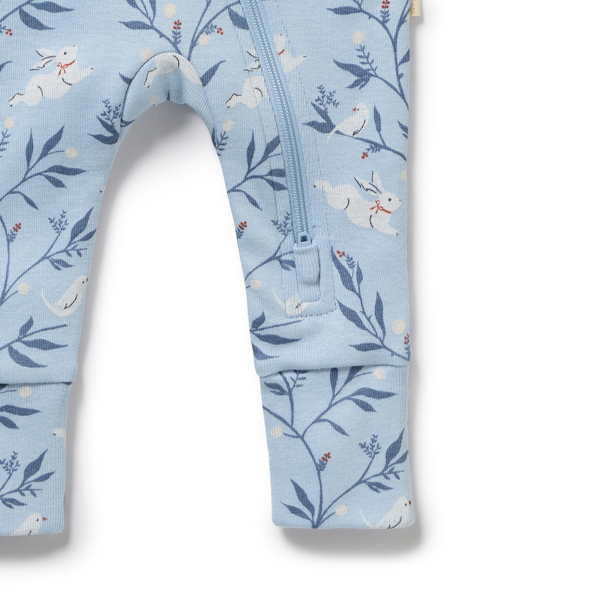 Wilson + Frenchy Bunny Whistle Organic Zipsuit With Feet