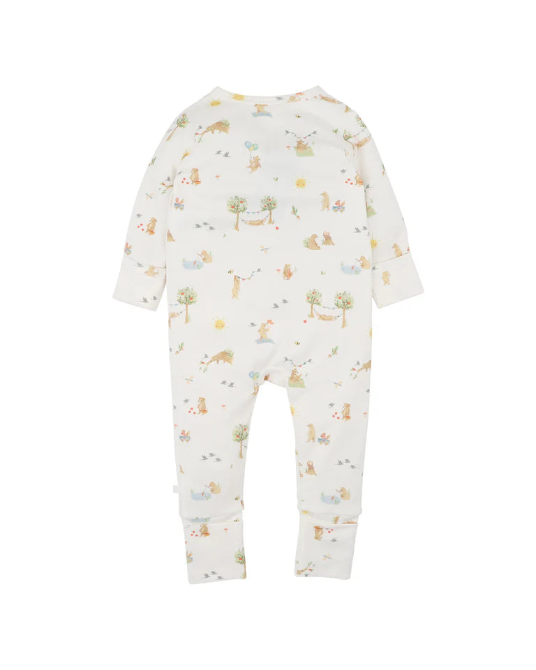 Minihaha Bear Organic LS Zipsuit