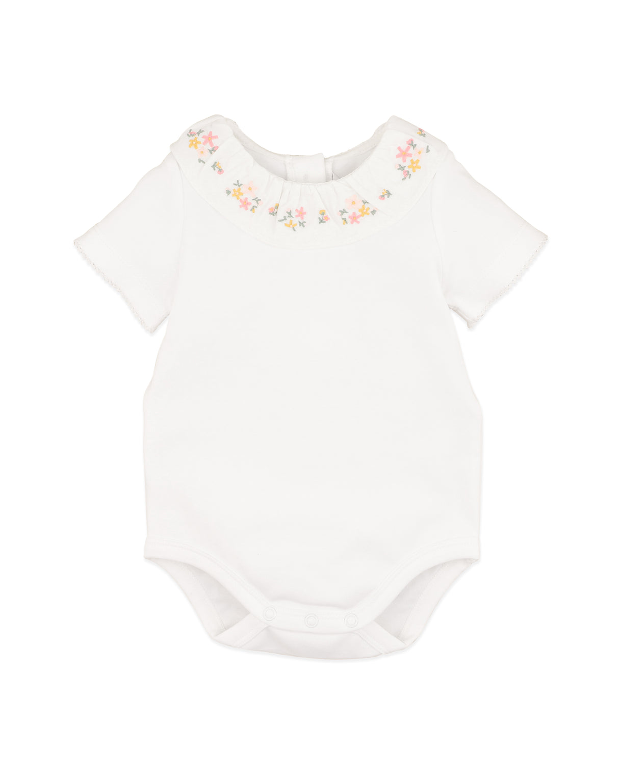 Minihaha Willa Organic Embroidered Collar Bodysuit