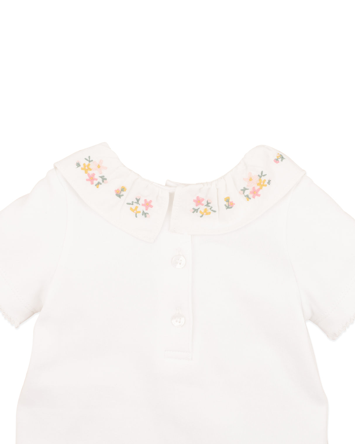 Minihaha Willa Organic Embroidered Collar Bodysuit