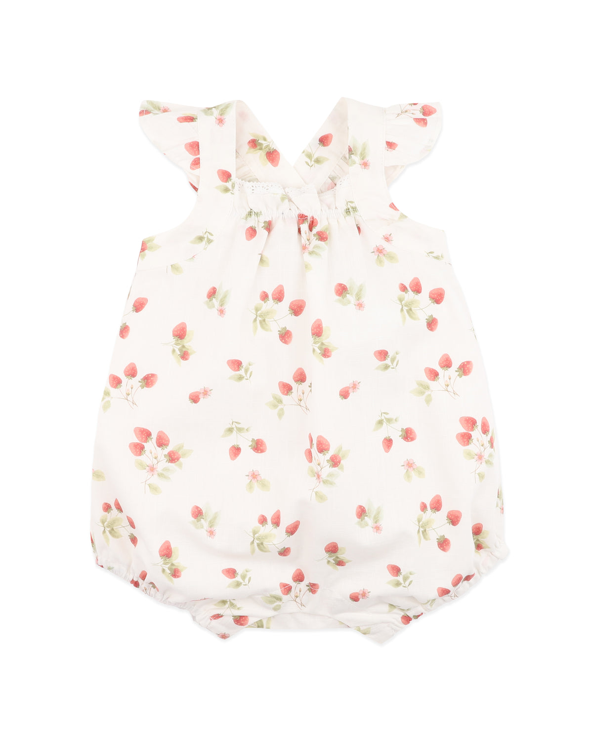 Minihaha Poppy Strawberry Print Romper