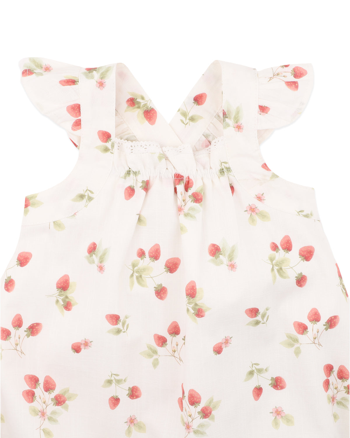 Minihaha Poppy Strawberry Print Romper