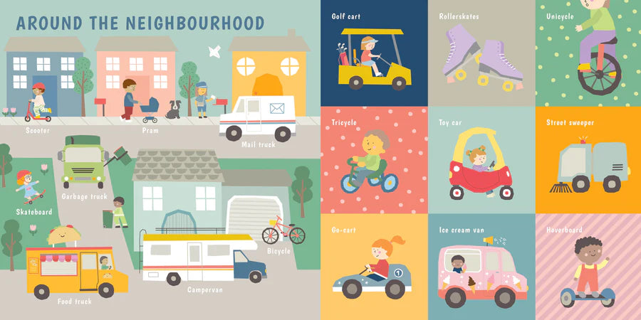 100 Things That Go Padded Learning Book