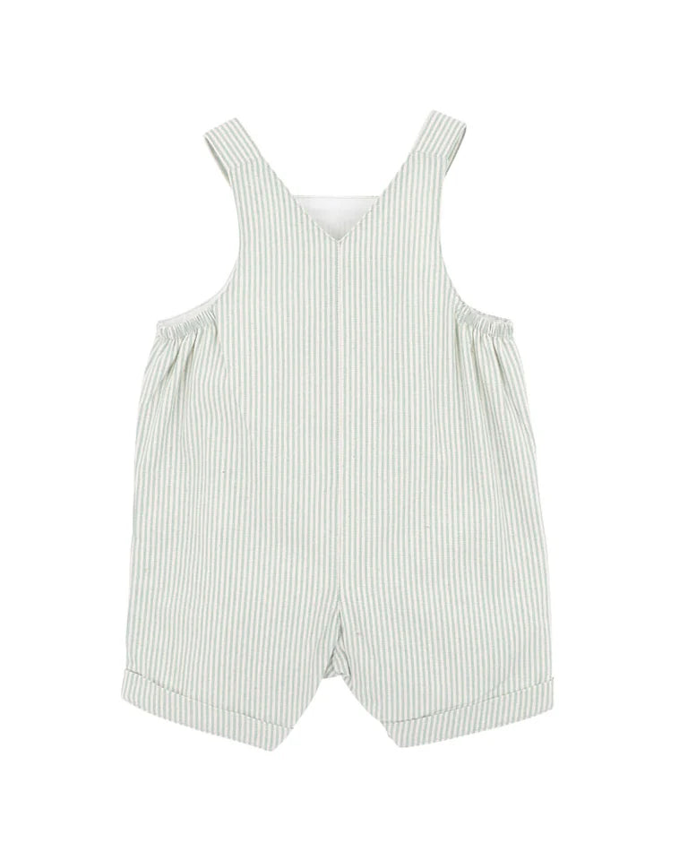 Minihaha Roman Green Stripe Overalls