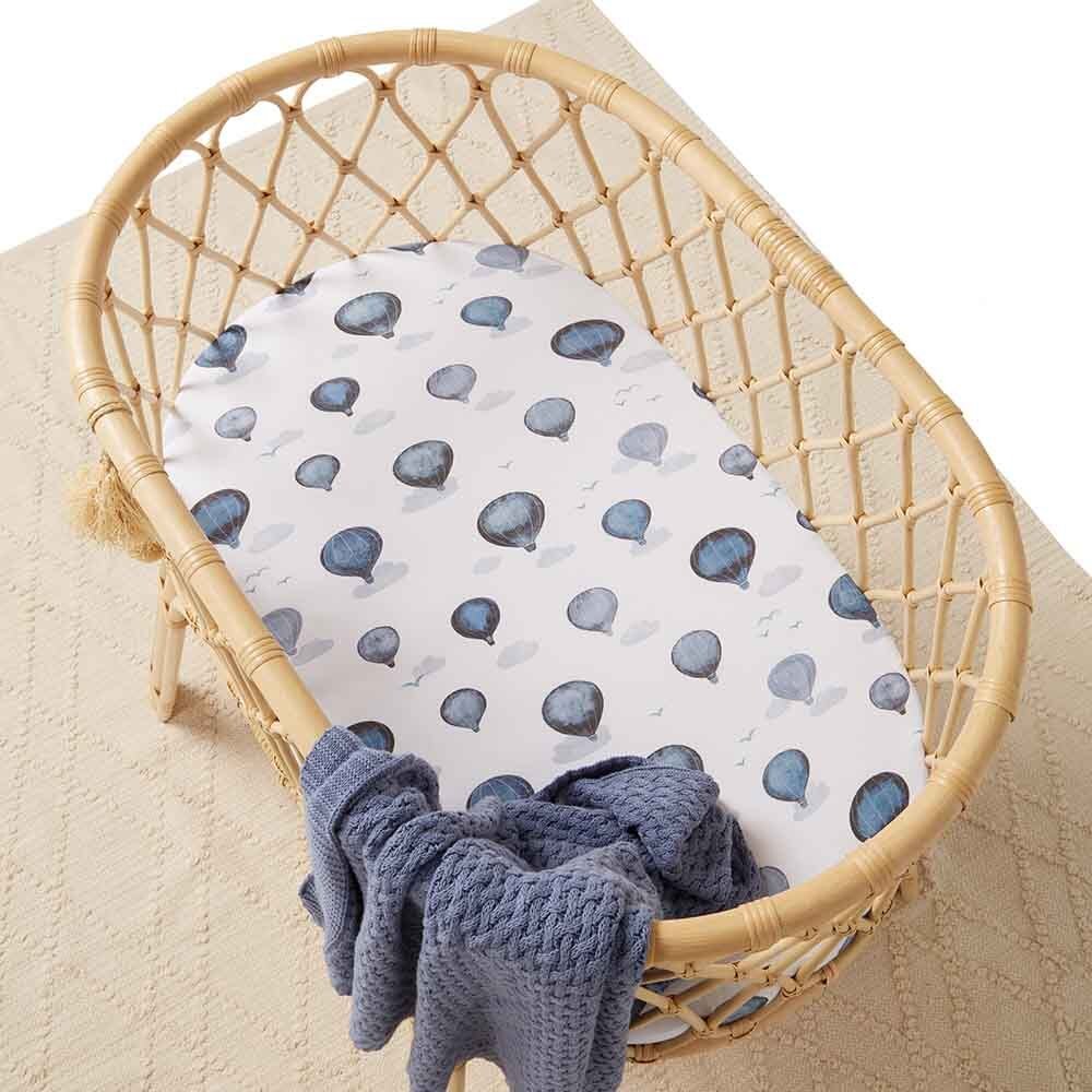 Snuggle Hunny Organic Bassinet Sheet / Change Pad Cover - Cloud Chaser
