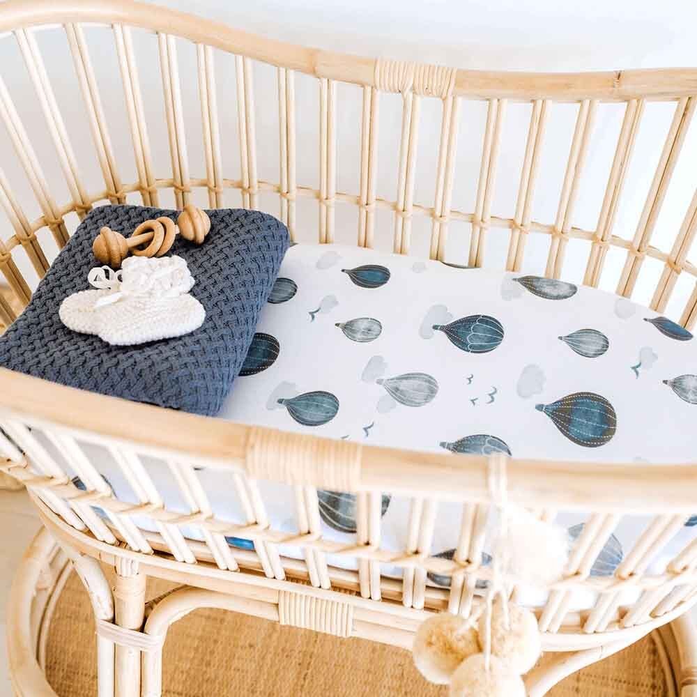 Snuggle Hunny Organic Bassinet Sheet / Change Pad Cover - Cloud Chaser