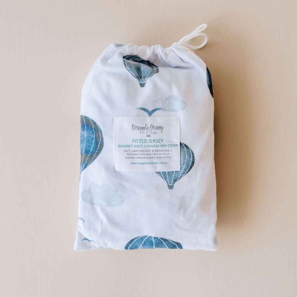 Snuggle Hunny Organic Bassinet Sheet / Change Pad Cover - Cloud Chaser