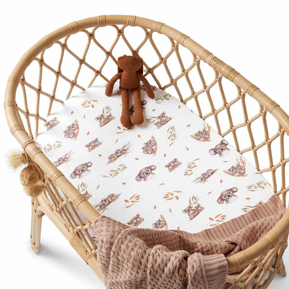 Snuggle Hunny Koala Organic Bassinet Sheet / Change Pad Cover