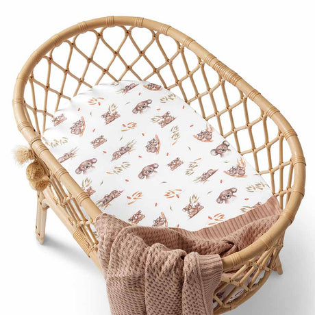 Snuggle Hunny Koala Organic Bassinet Sheet / Change Pad Cover