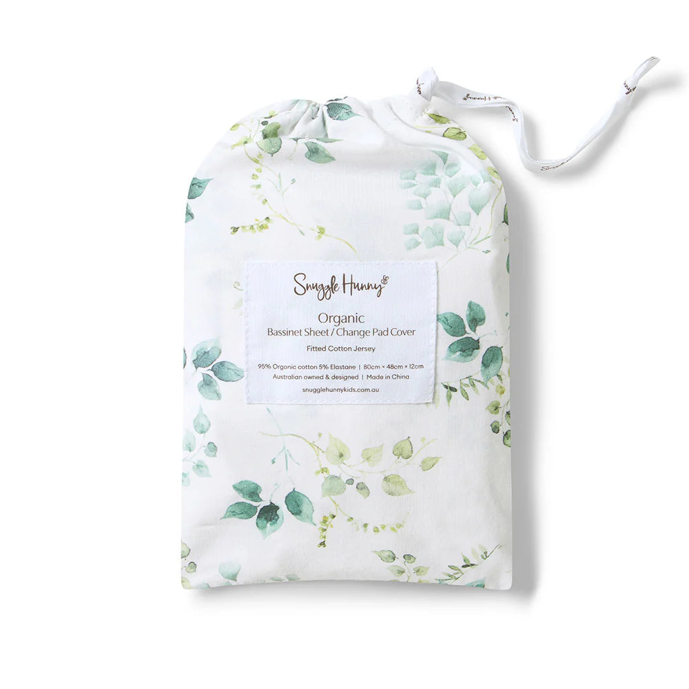 Snuggle Hunny Organic Bassinet Sheet / Change Pad Cover - Eden