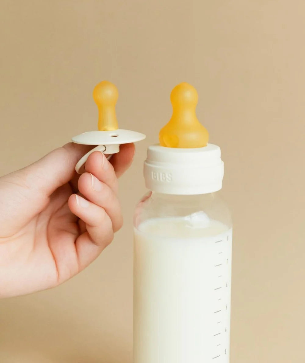 BIBS Bottle Replacement Nipple Round Latex 2 Pack - Medium Flow