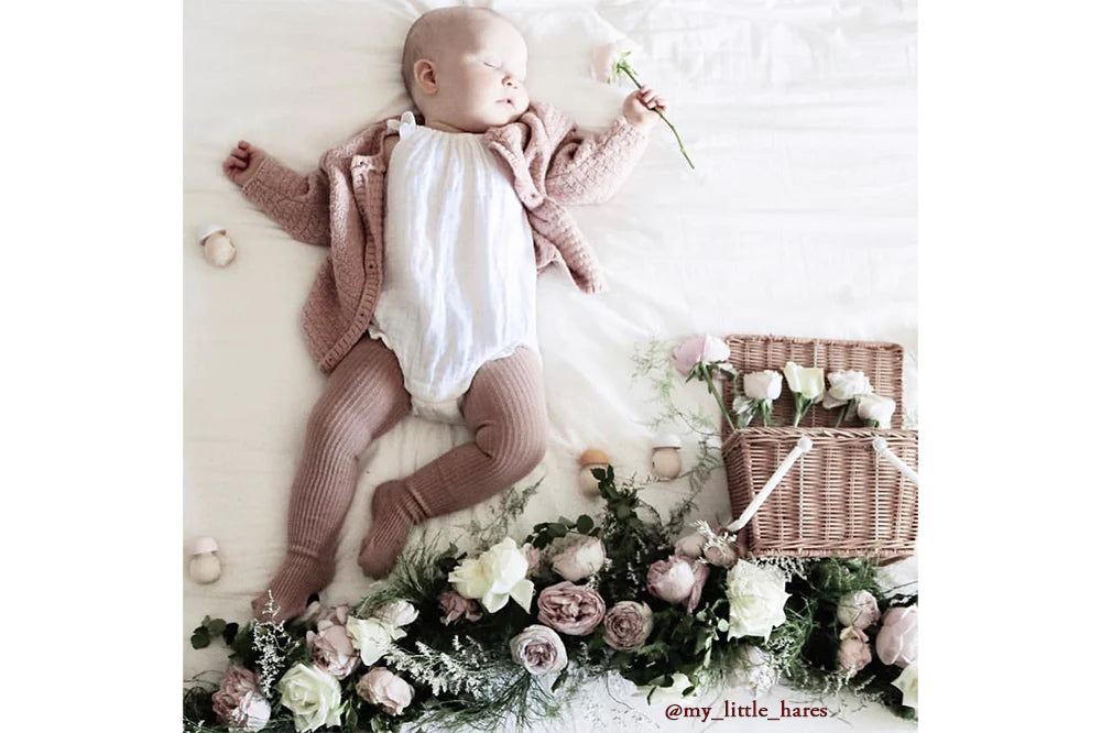 Mamer Classic Cotton Ribbed Tights - White