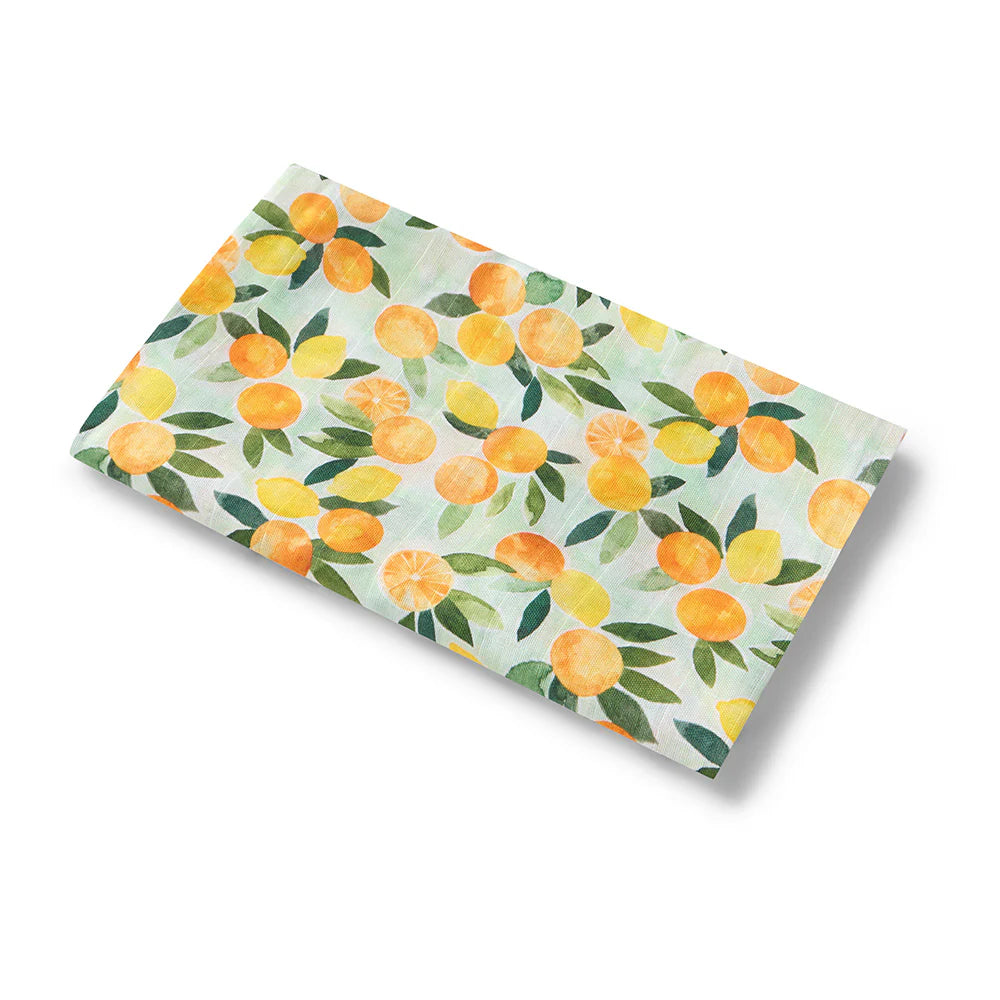 Snuggle Hunny Organic Muslin Wrap - Citrus Squeeze