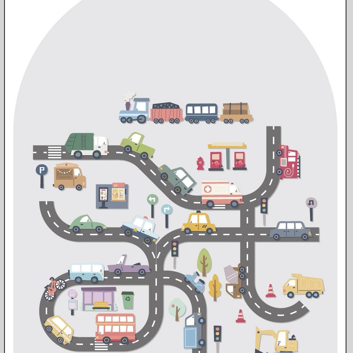 SmartyPals Busy Road Magnet Set