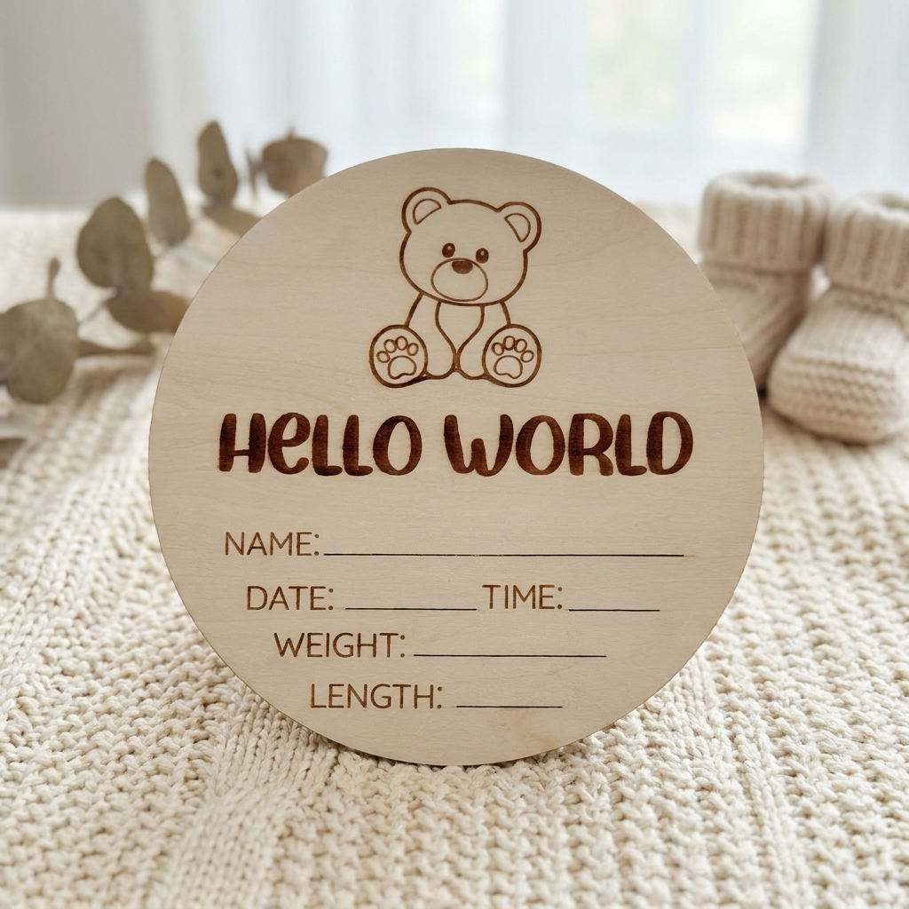 Timber Tinkers Hello world Teddy Bear