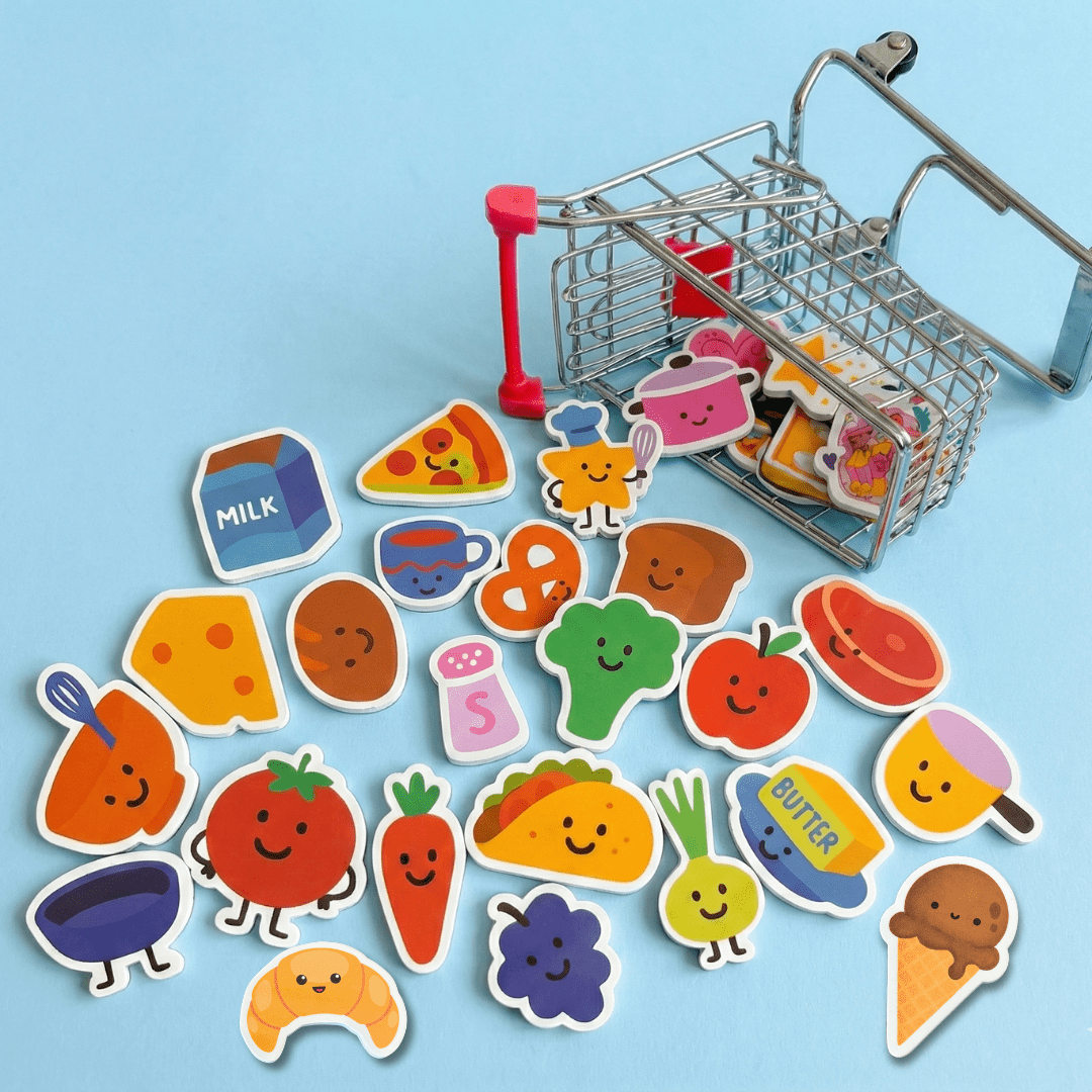 SmartyPals Little Chef Magnet Set - Magnetic Food Play Pieces for Kids