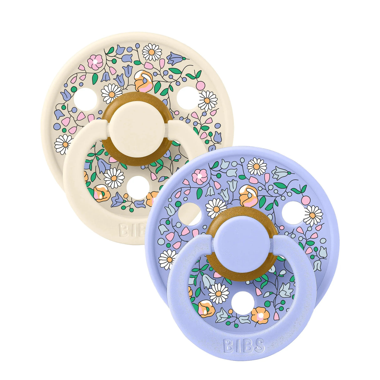 BIBS Pacifier Liberty 2 Pack - Chloe Meadow/Ivory