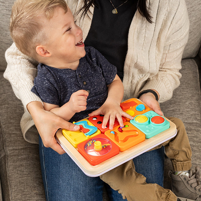 Fat Brain Toys PlayTab - Modular, Sensory Activity Board for Babies and Toddlers