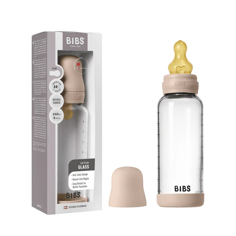 BIBs Glass Baby Bottle - 240ml - Blush
