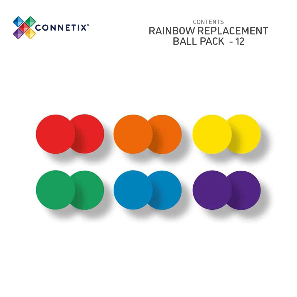 Connetix Replacement Rainbow Balls 12pc