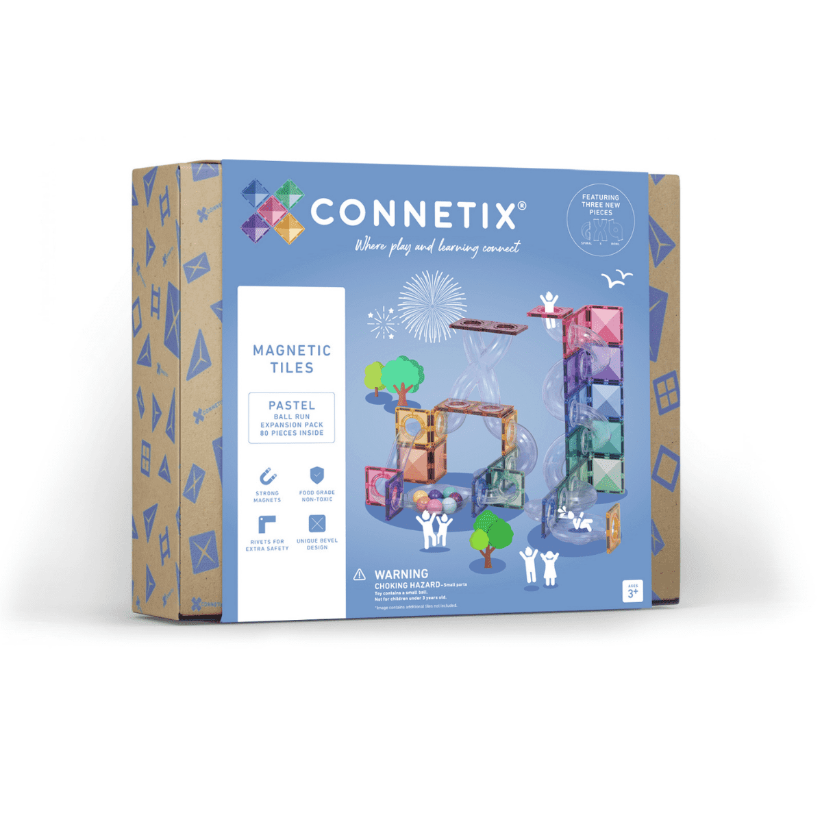 Connetix Pastel Ball Run Expansion Pack 80pc