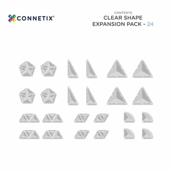 Connetix Clear Shape Expansion Pack 24pc