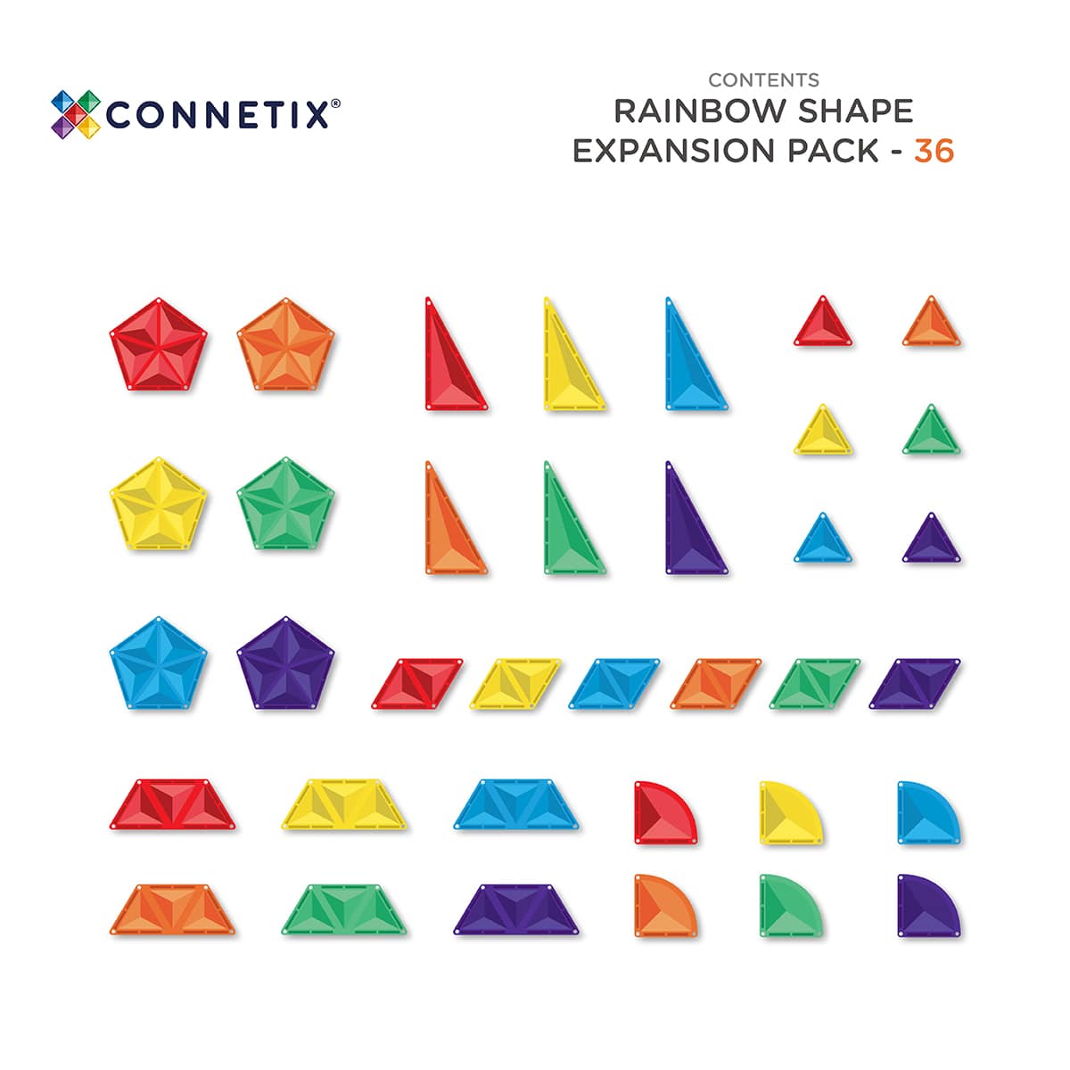 Connetix Rainbow Shape Expansion Pack 36pc
