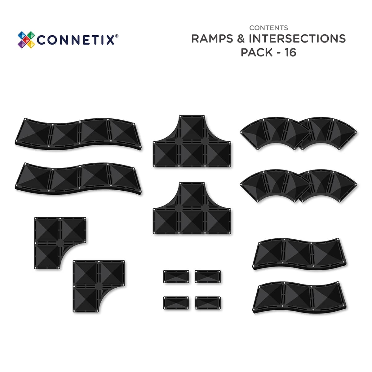 Connetix Ramps and Intersections Pack 16pc