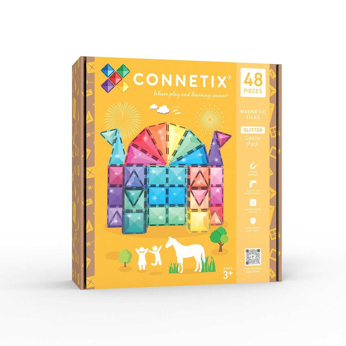 Connetix Glitter Castle Pack 48pc