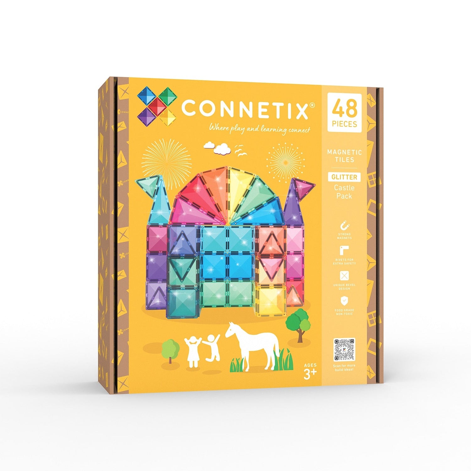 Connetix Glitter Castle Pack 48pc
