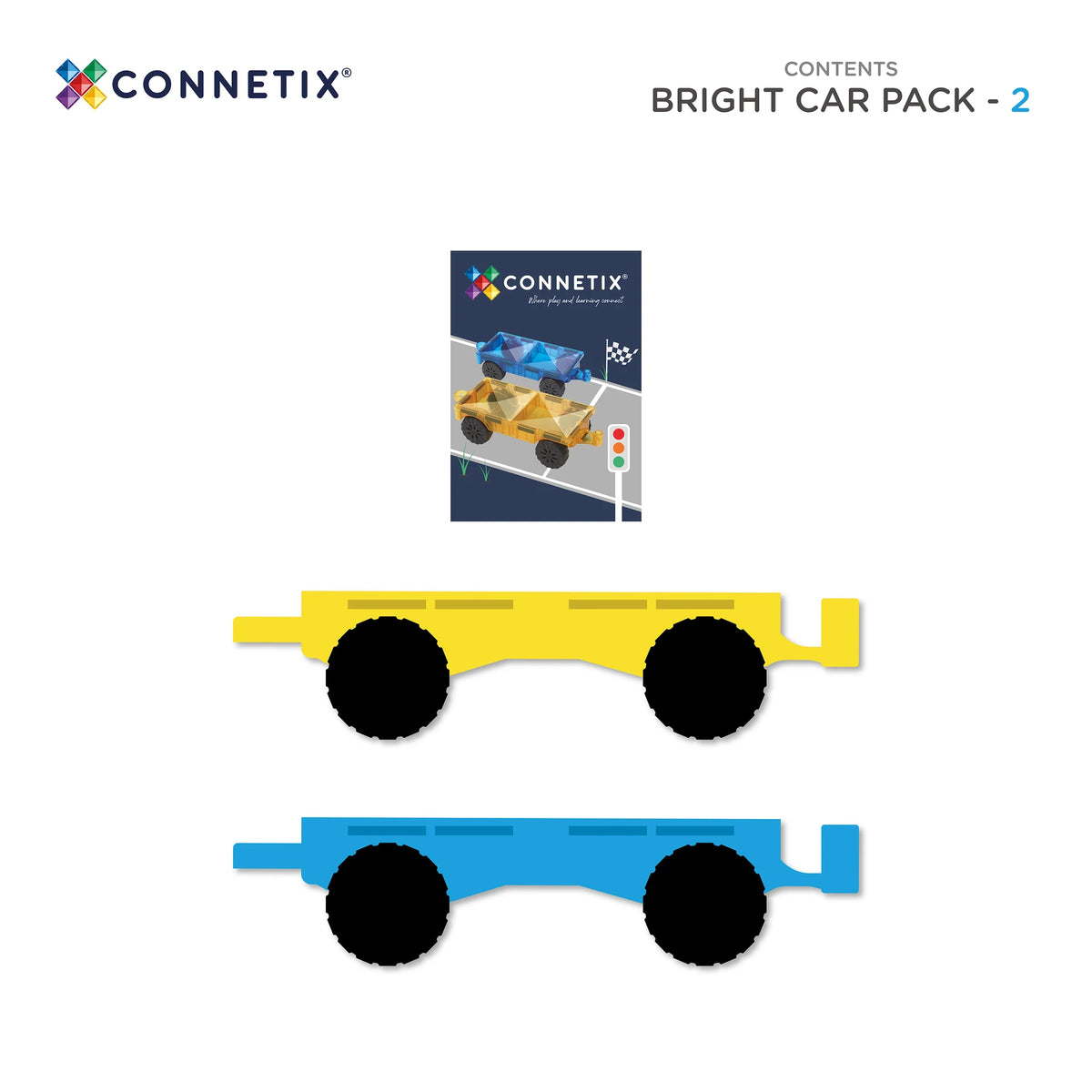 Connetix Bright Car Pack 2pc