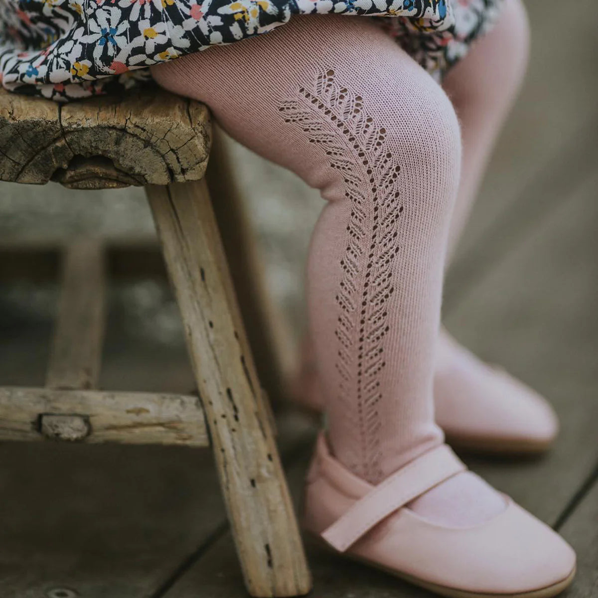 Minihaha Blush Open Work Tights