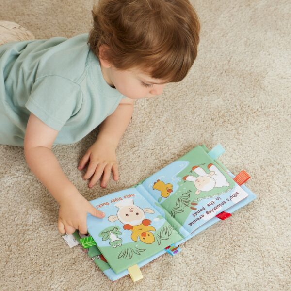 Jiggle + Giggle Buddy Dog’s Busy Day Fabric Book