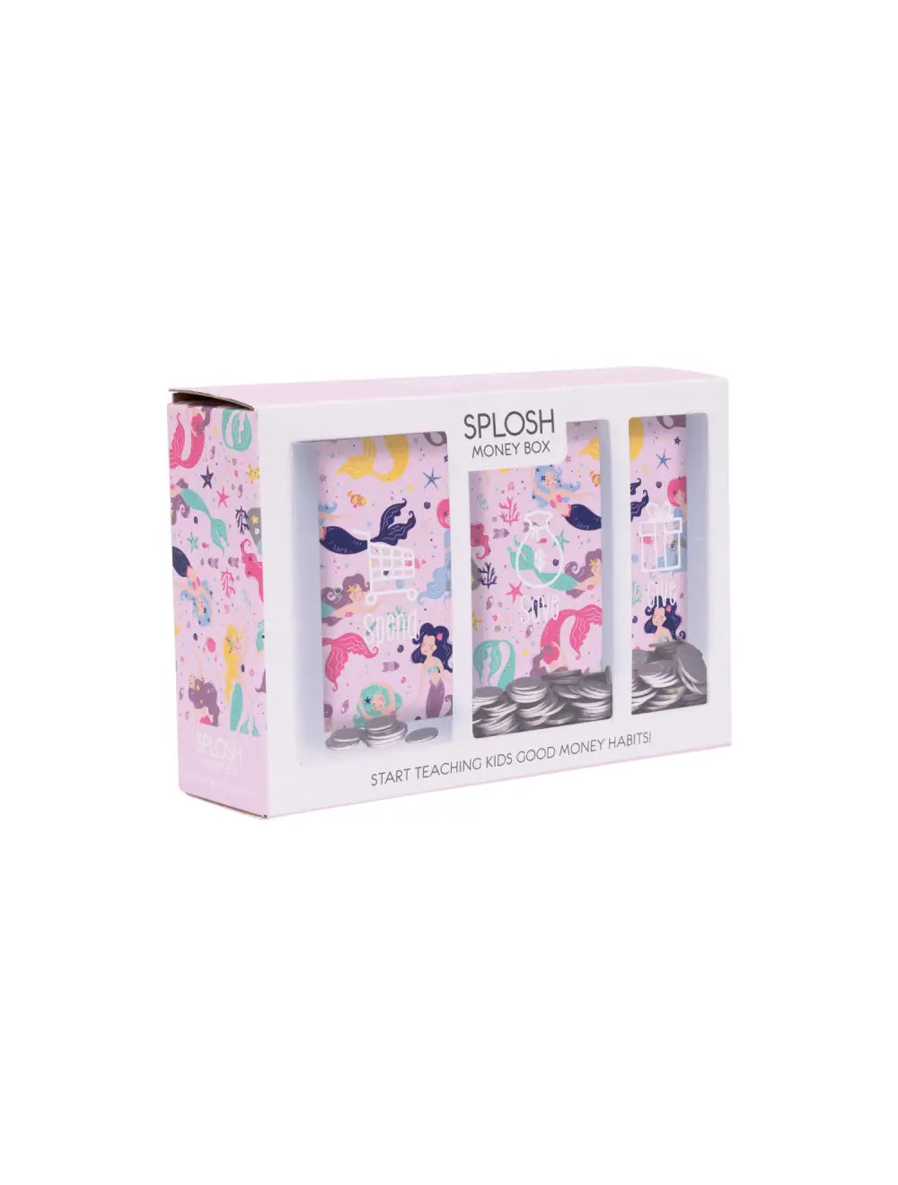 Kids Money Box - Spend Save Give - Mermaid