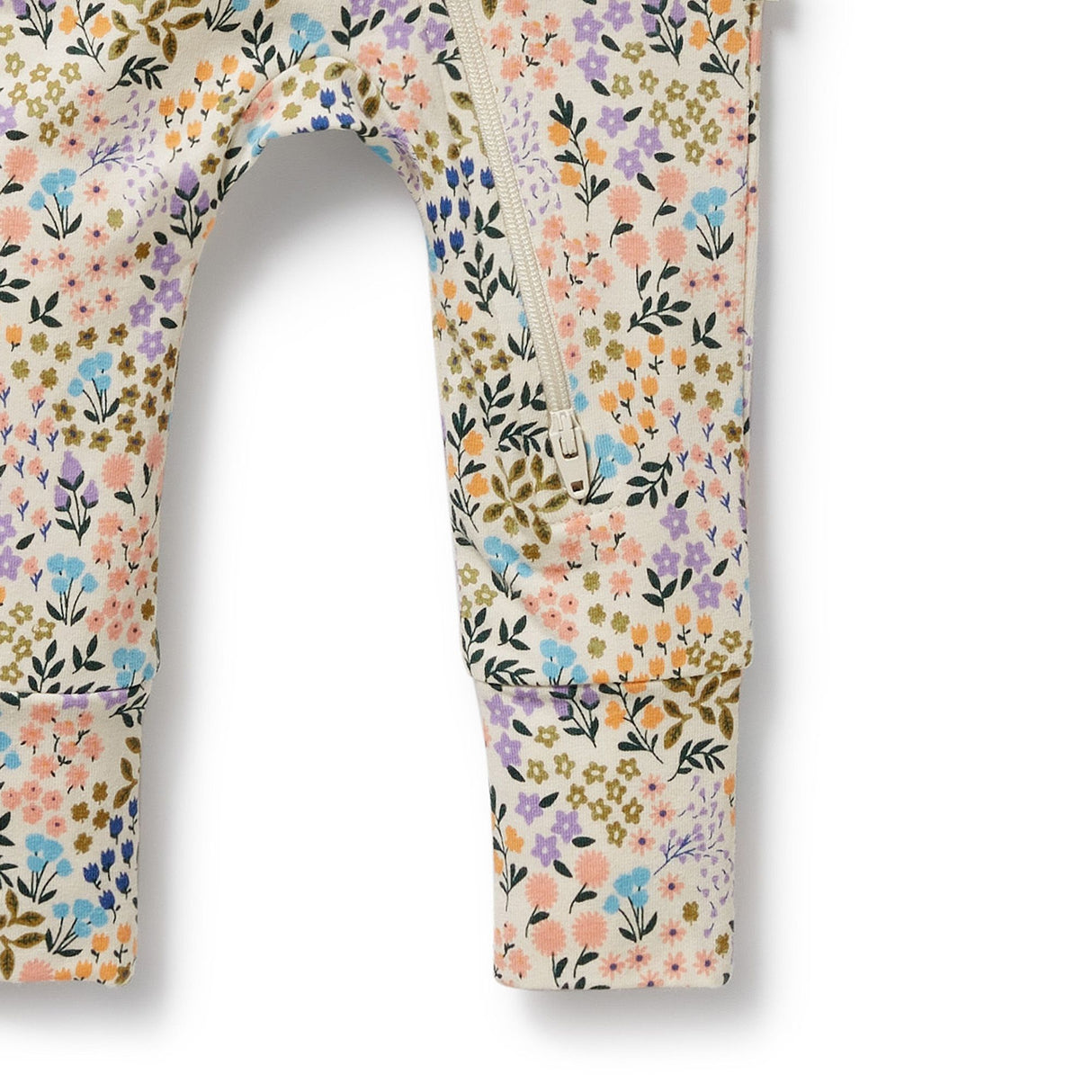 Wilson + Frenchy Organic Zipsuit with Feet - Tiny Bloom