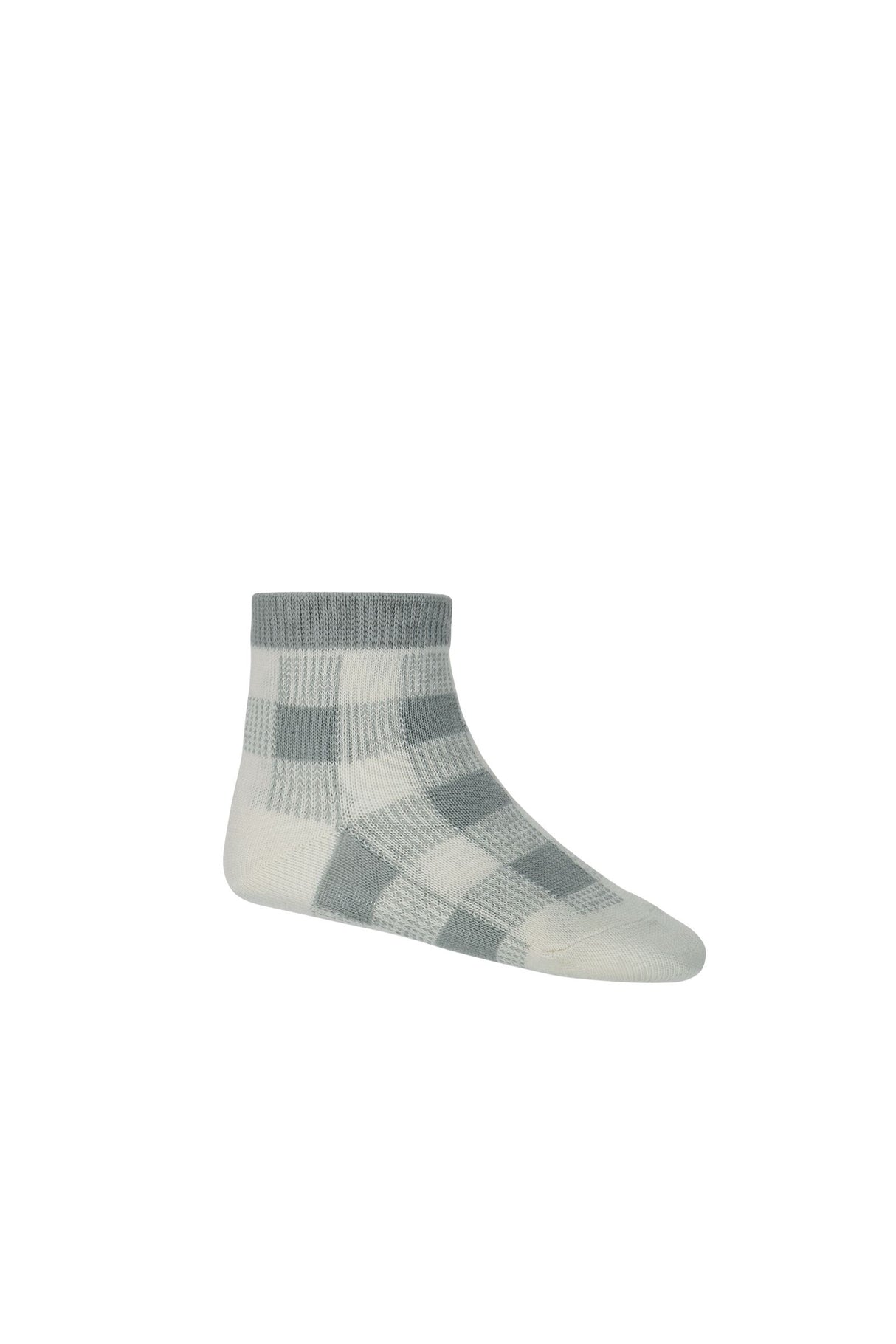 Jamie Kay Gingham Socks - Storm Grey