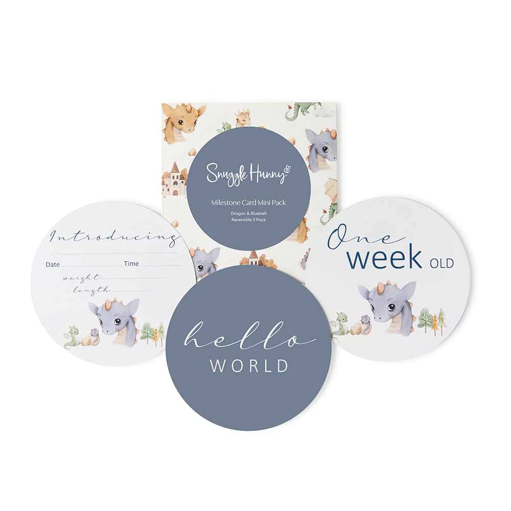 Snuggle Hunny Milestone Card Set - Dragon